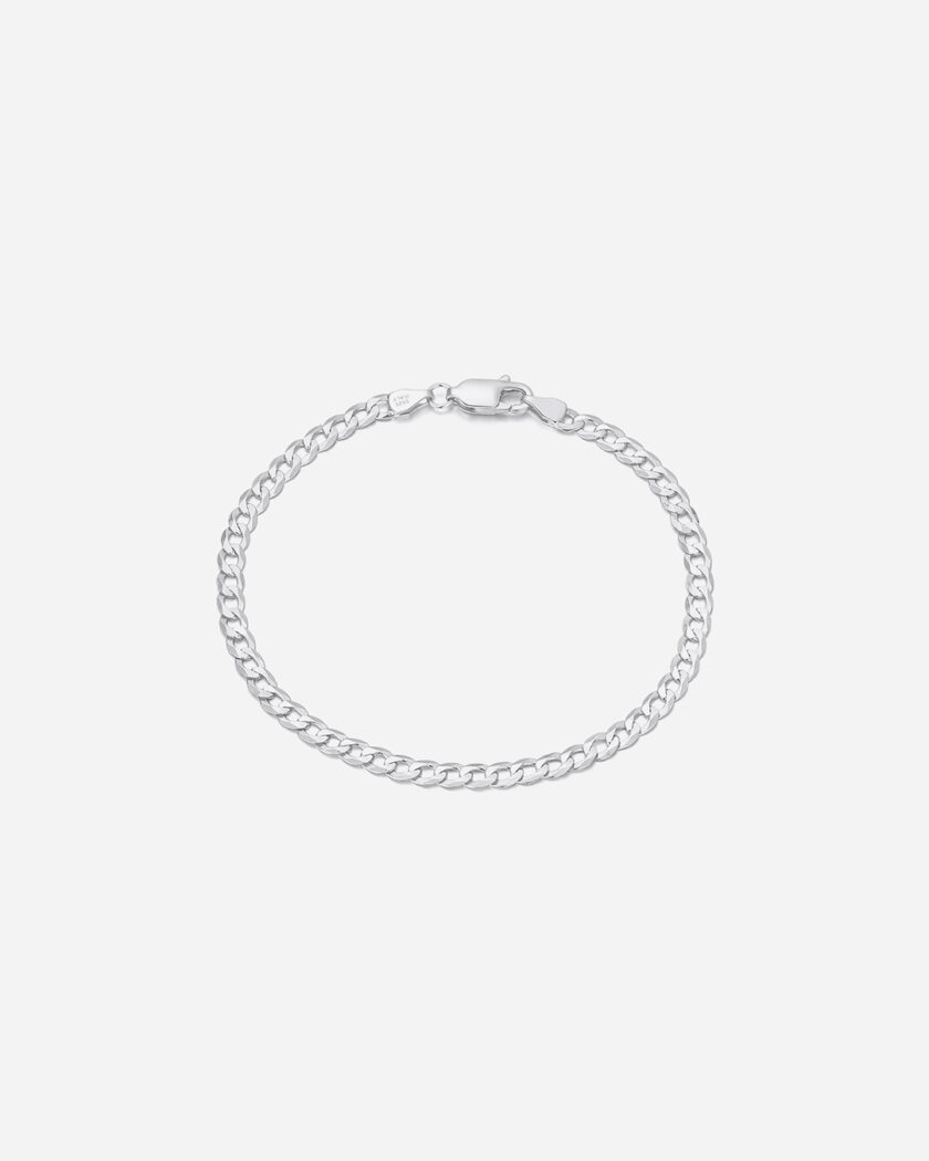 Pulsera Cubana 3 mm Plata 925